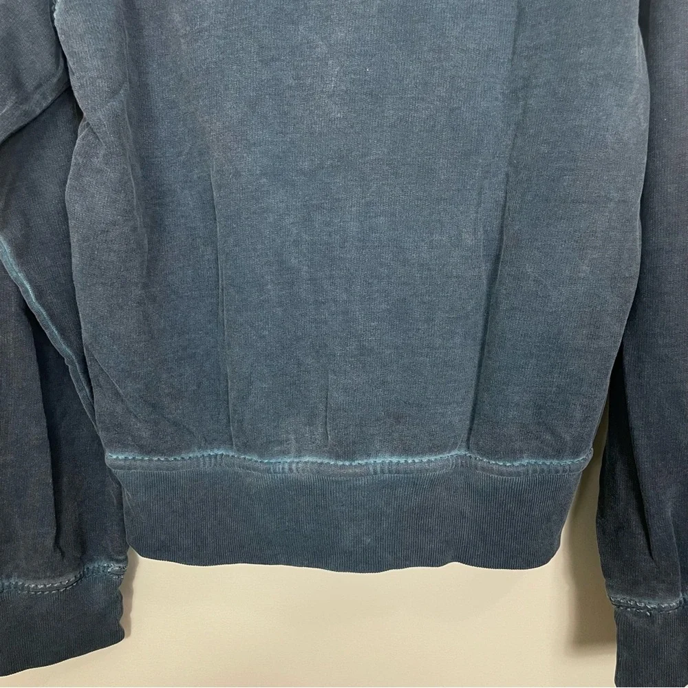 True Religion Unwashed Big T Zip Hoodie Acid Blue Size Medium 100%‎ Cotton